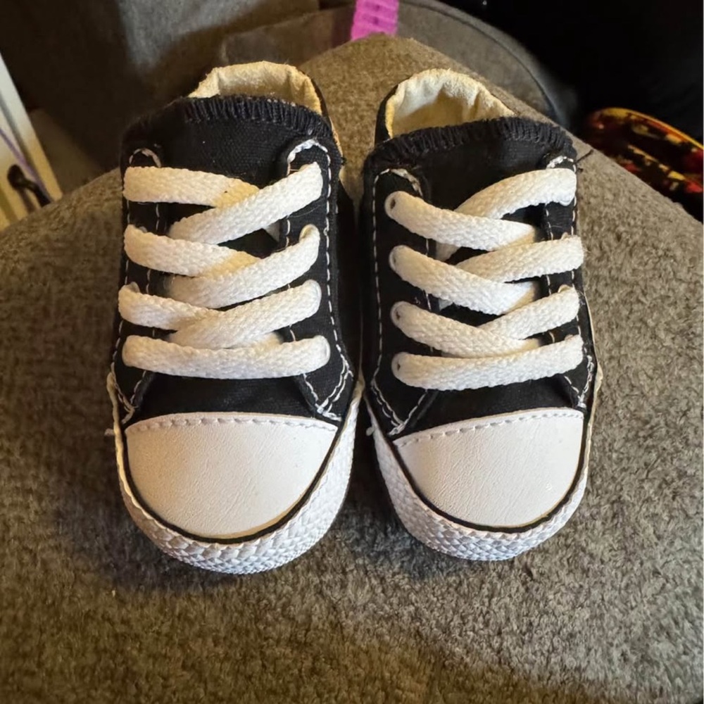 Classic Black and White Kids Sneakers